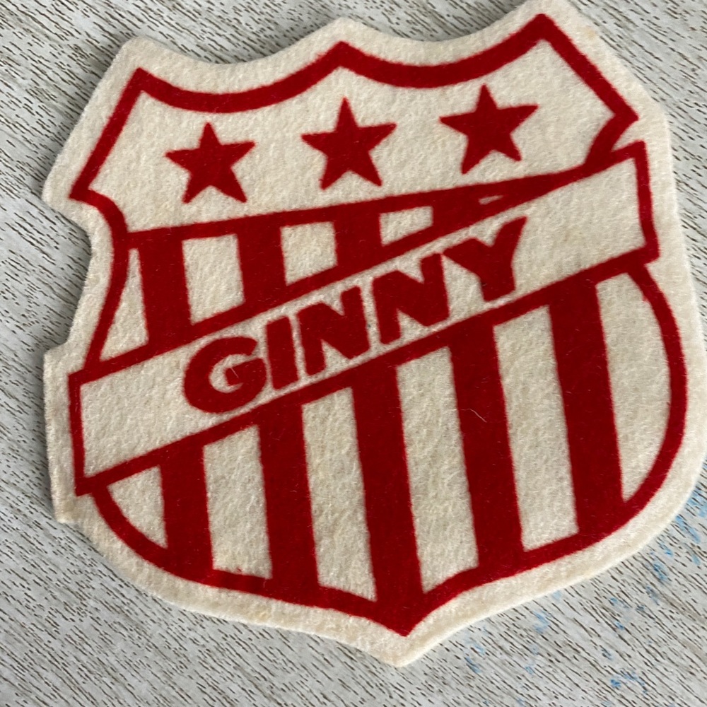 Vintage Sweater Varsity Name Patch The Felt Crafters “Ginny“ 1940s-50s
